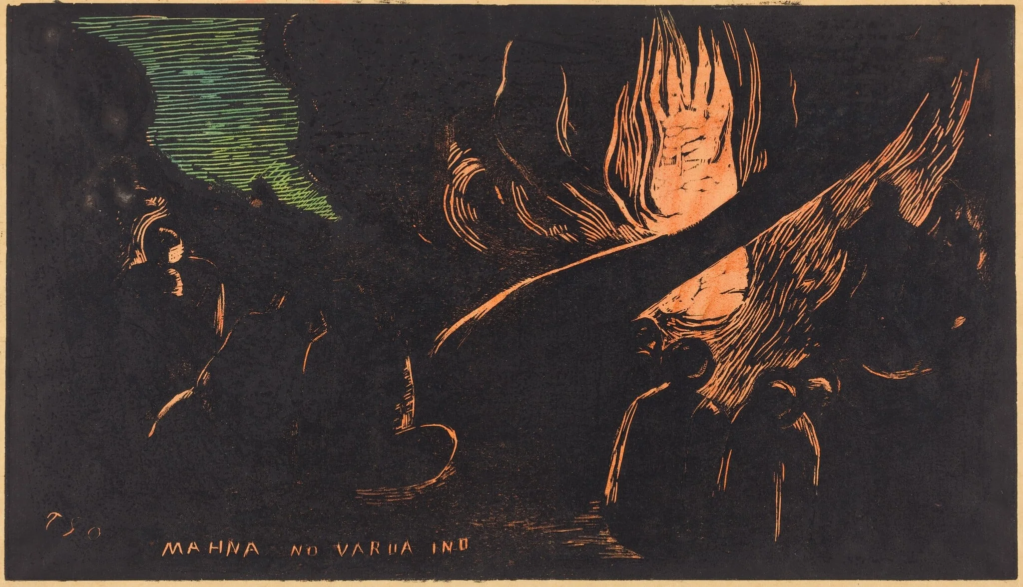 Mahna no Varua Ino (The Devil Speaks), by Paul Gauguin, ink, 1894