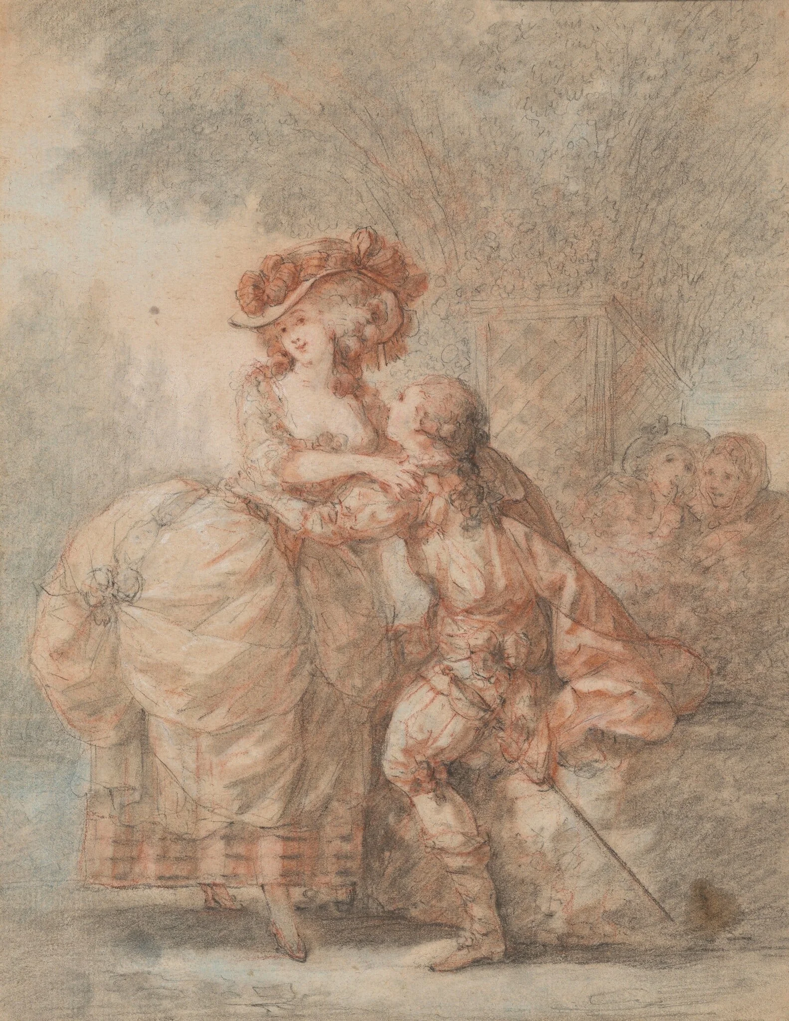 The Declaration of Love, by Jean-Frédéric Schall, chalk, 1785
