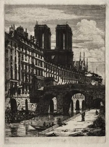 Etchings of Paris:  Le Petit Pont