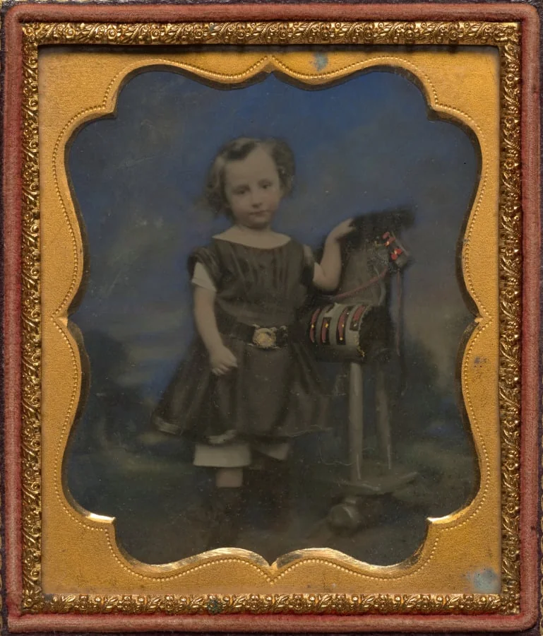 Boy with hobby horse
