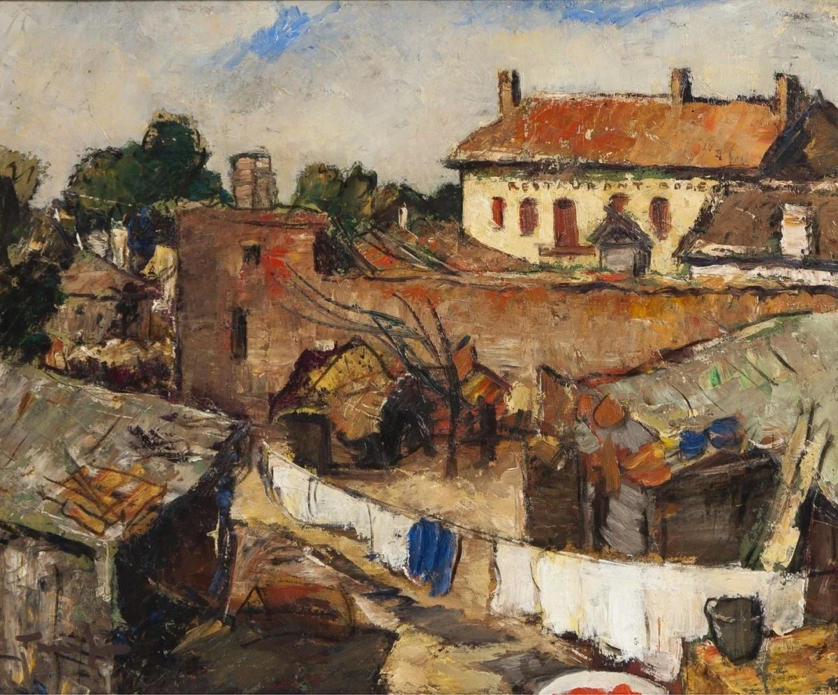 Curte cu rufe – Mangalia, by Nicolae Tonitza, 1929