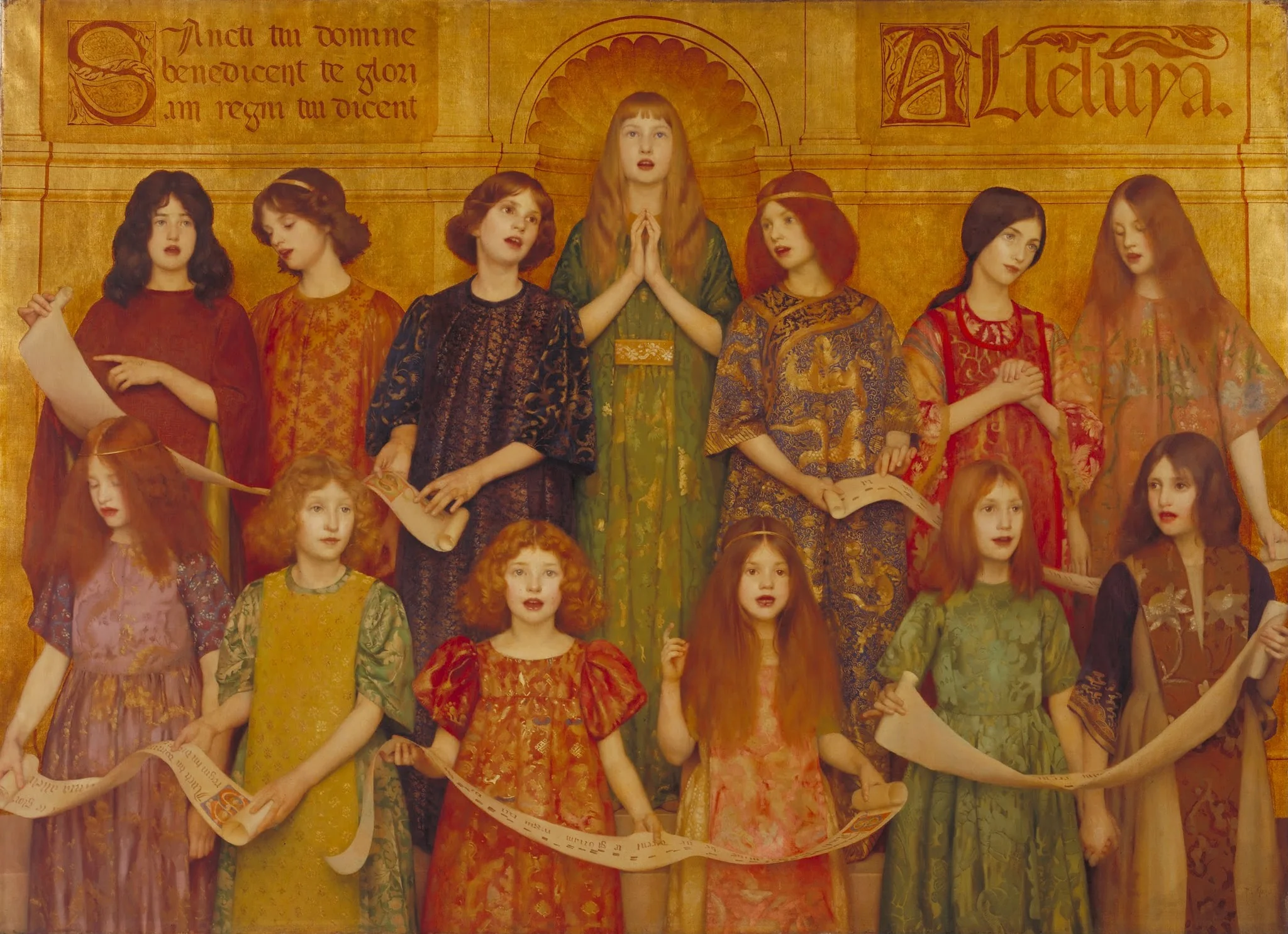 Alleluia, by Thomas Cooper Gotch, oil, 1898