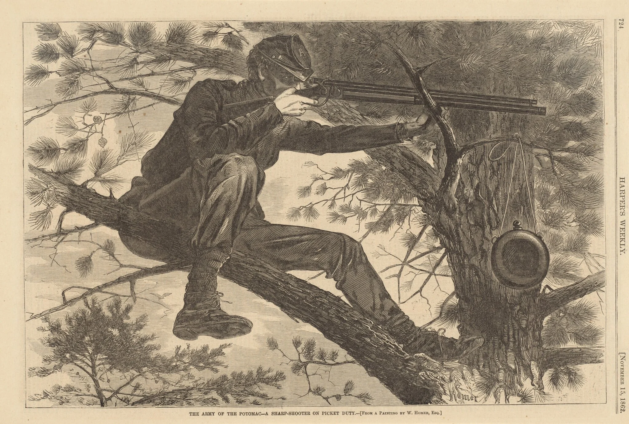 The Army of the Potomac - A Sharp-Shooter on Picket Duty