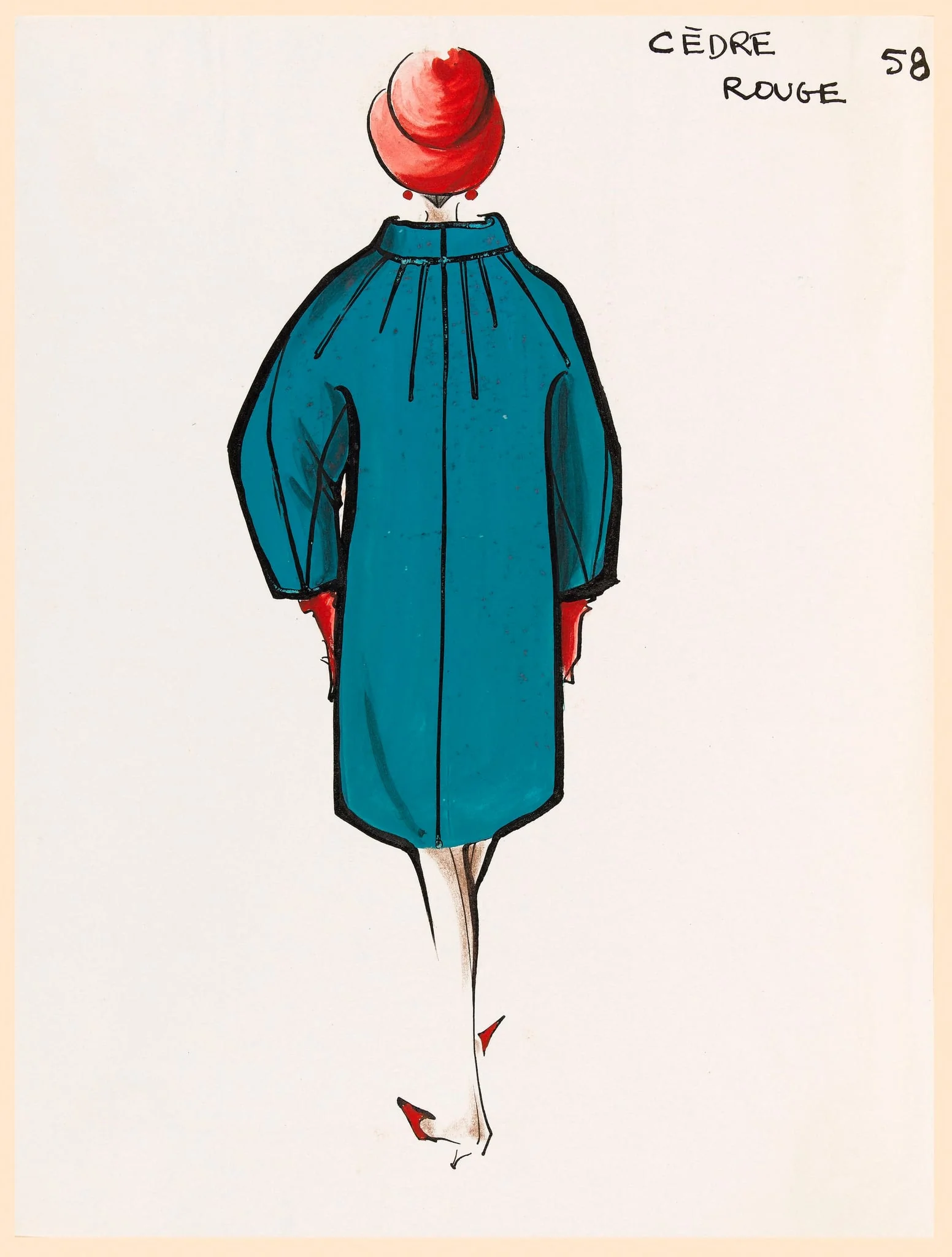 Cèdre rouge, by Carven, 1962
