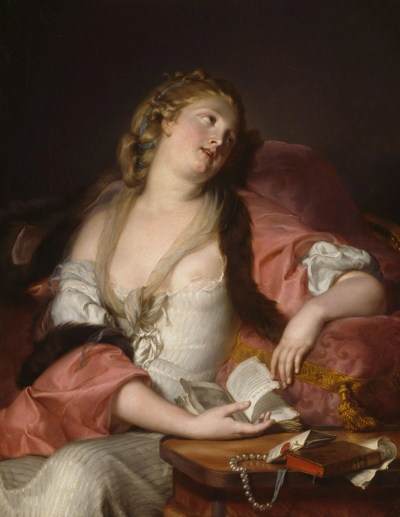 Lady Reading the Letters of Heloise and Abelard, by Bernard d'Agesci, oil, 1790