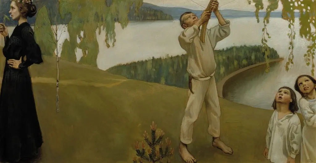 Spring, study for the Jusélius Mausoleum frescos