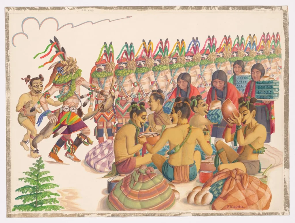 Untitled, by Fred Kabotie, watercolor, 1950