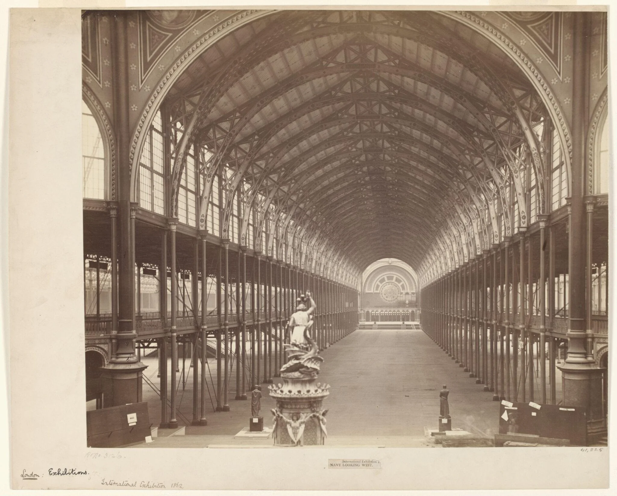 Interior view of the Nave, looking west, International Exhibition, South Kensington
