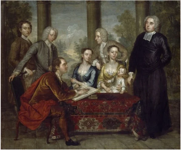 The Bermuda Group, by John Smibert, oil, 1730