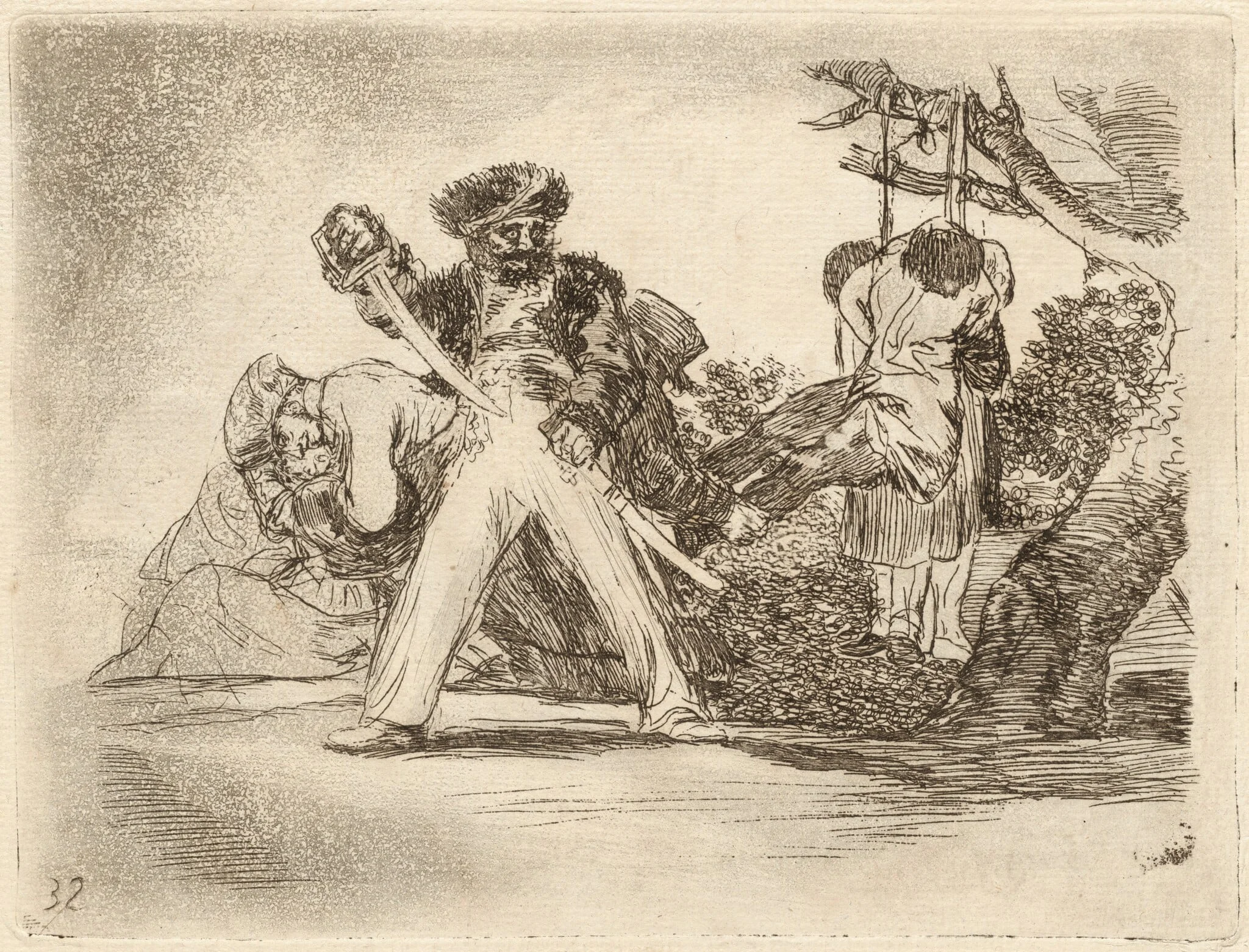 Fuerte cosa es! (That's Tough!), by Francisco Goya, ink, 1815