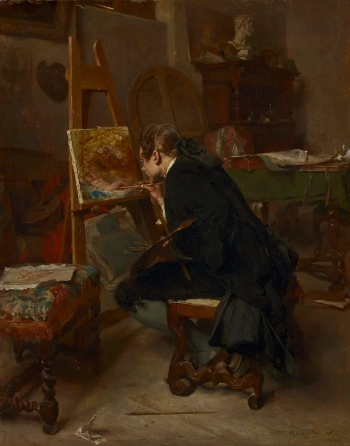 A Painter, by Jean Louis Ernest Meissonier, unspecified, 1855