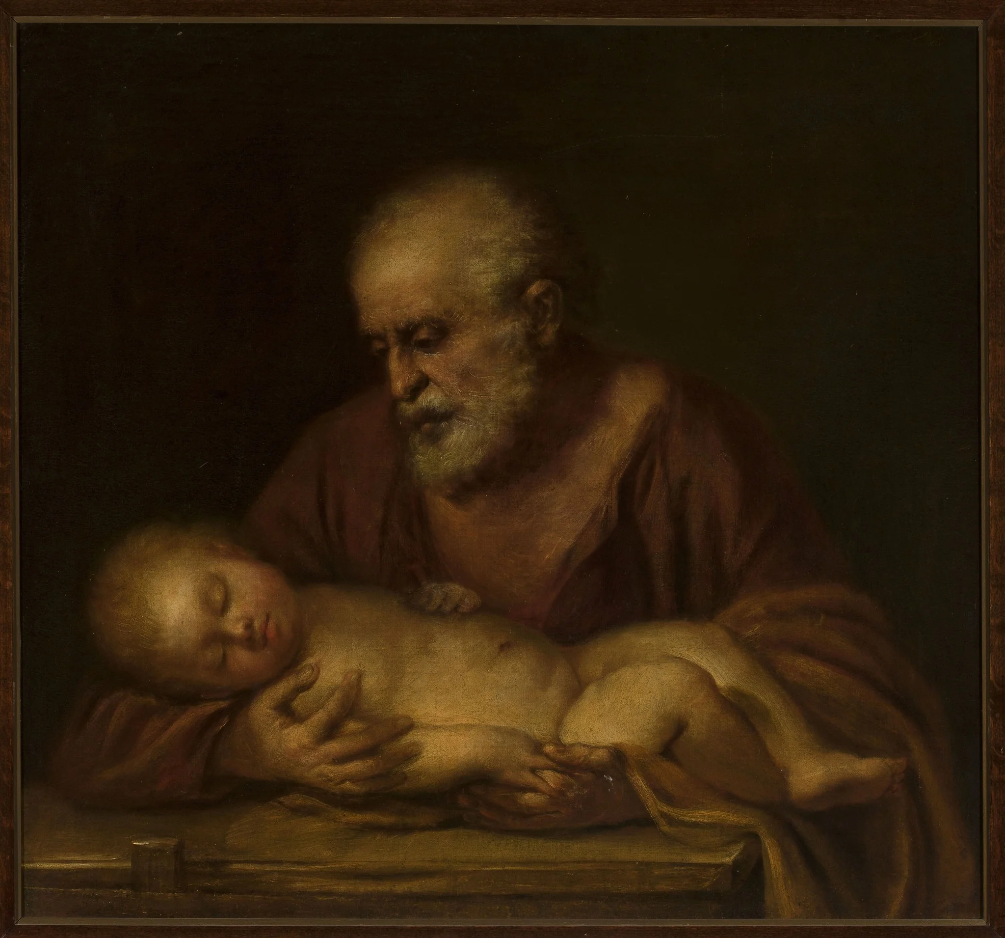 St. Joseph with Child Jesus, by Giovanni Battista Salvi da Sassoferrato, oil, 1657
