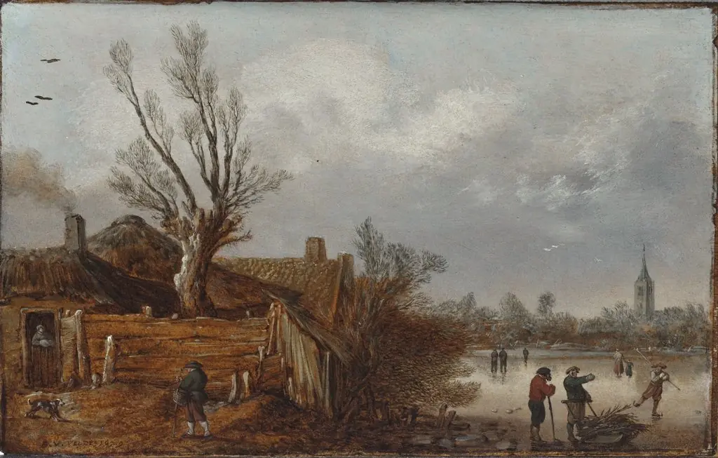 Cottages and Frozen River