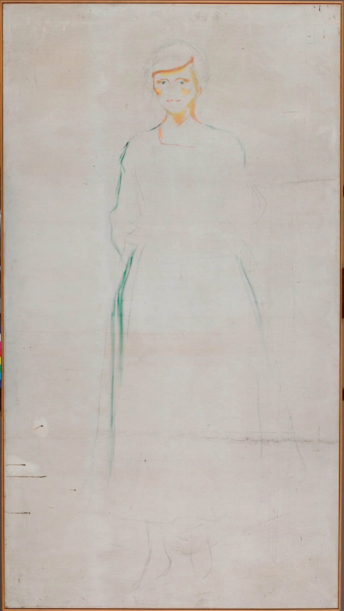 Grethe Schou, by Edvard Munch, charcoal, 1910