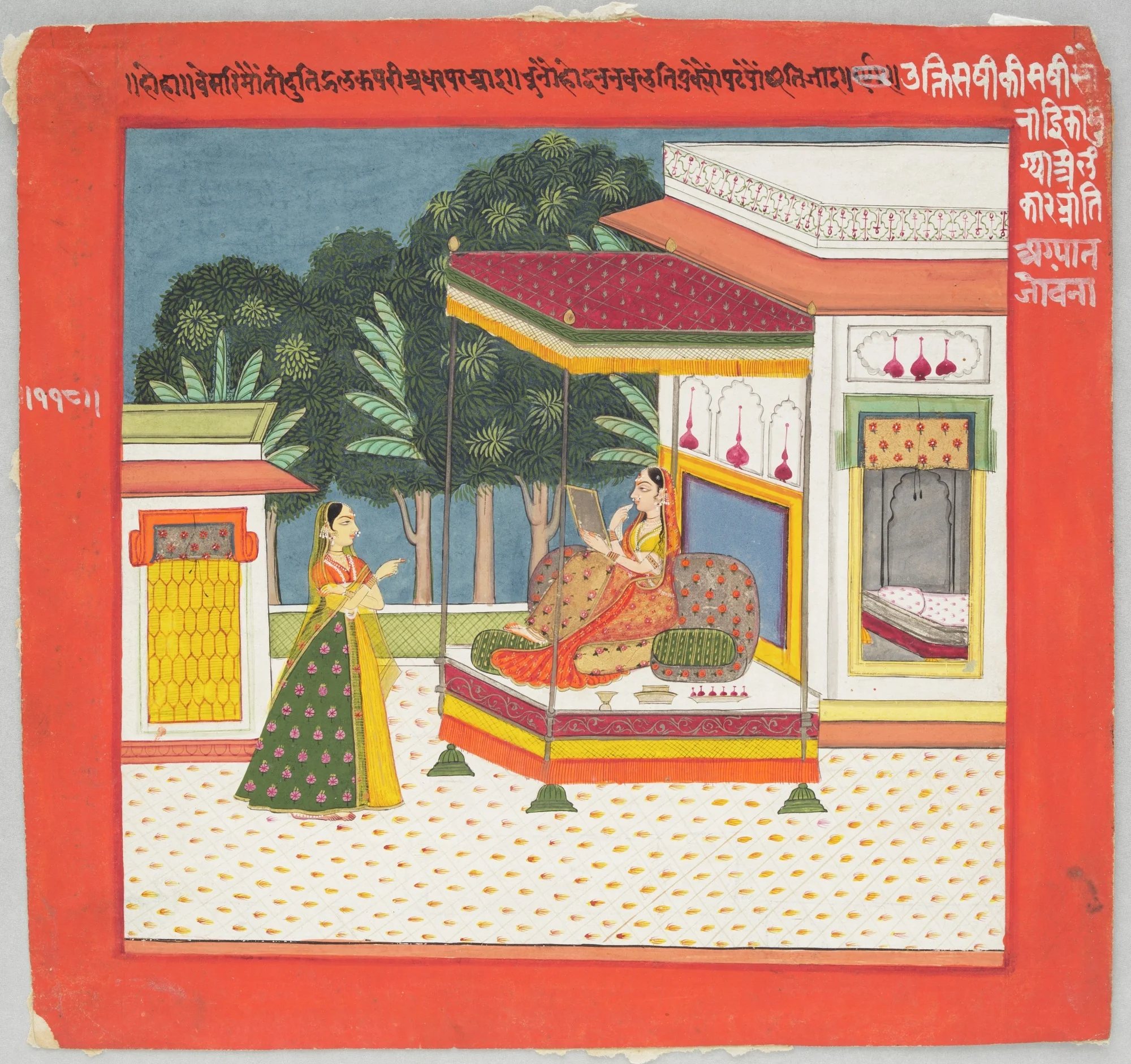 Hero and Heroine Subject: Lady Applying Makeup, by Unknown, unspecified, 1775