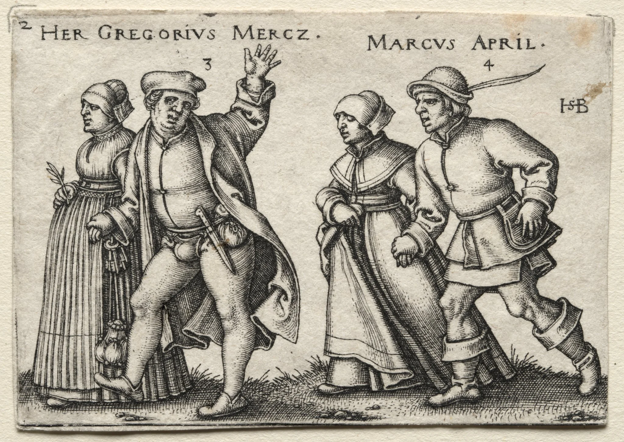 The Village Wedding:  Her Gregorius Mercz, by Sebald Beham, 1546