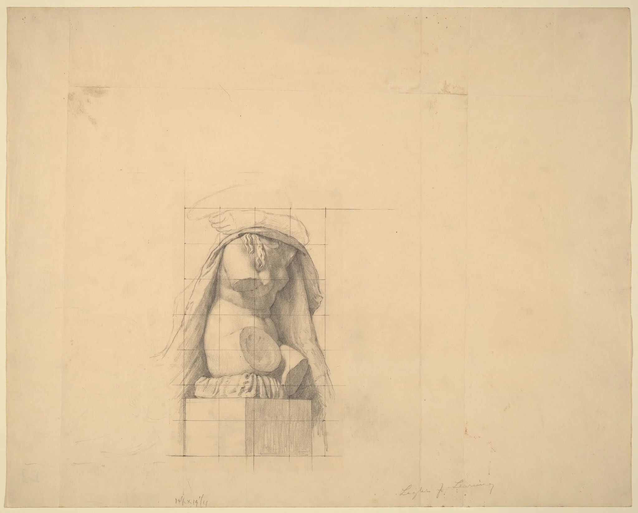 Study of a Plaster Torso, by Kenyon Cox, graphite, 1888