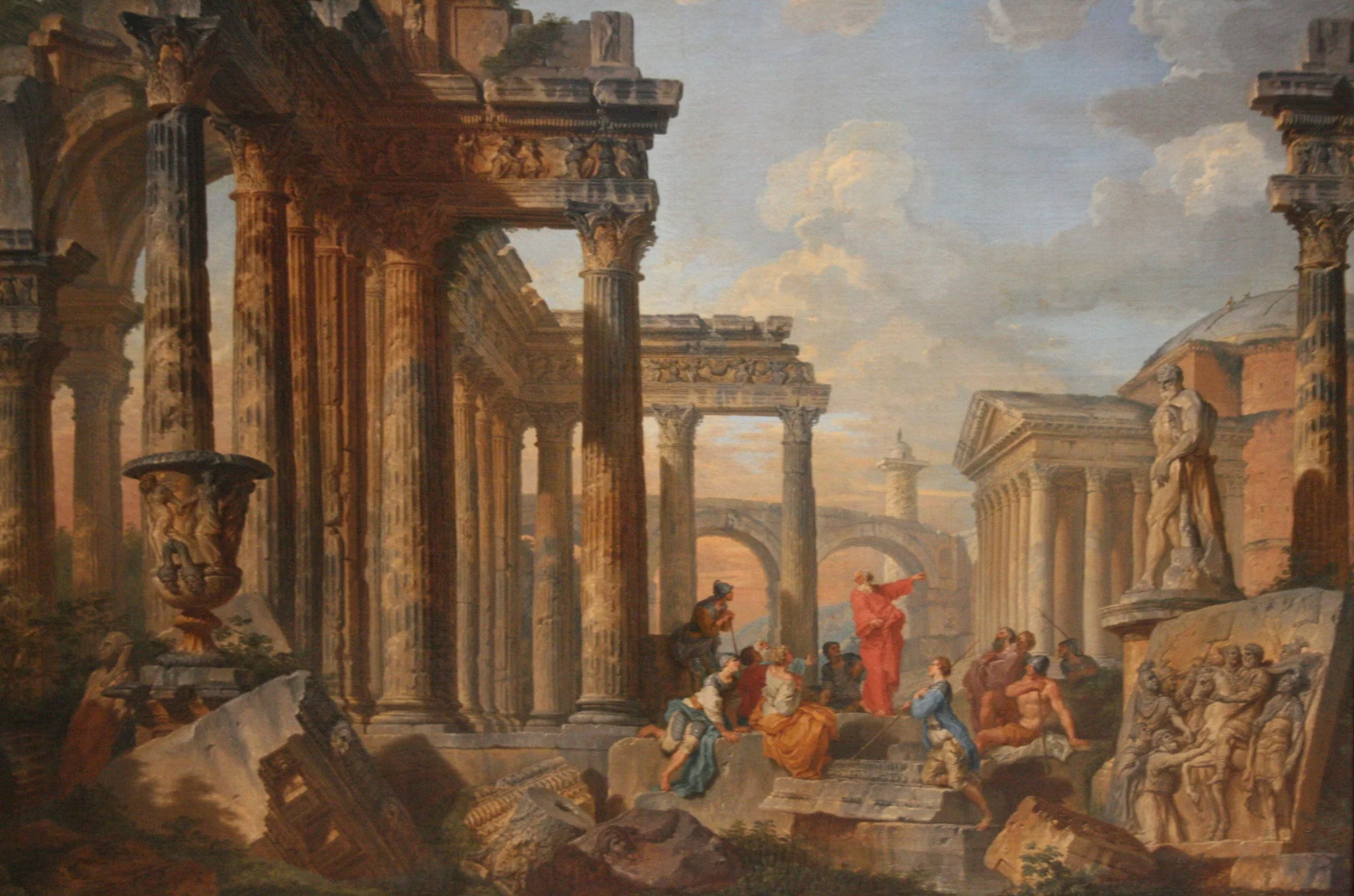 Roman Ruins with a Preacher