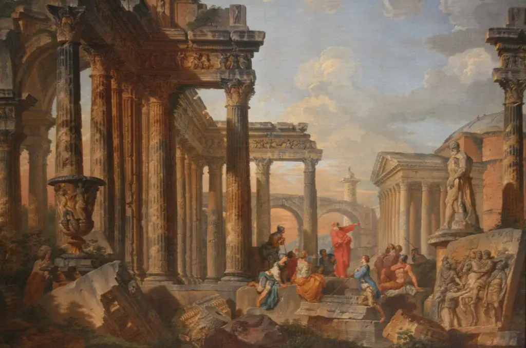 Roman Ruins with a Preacher