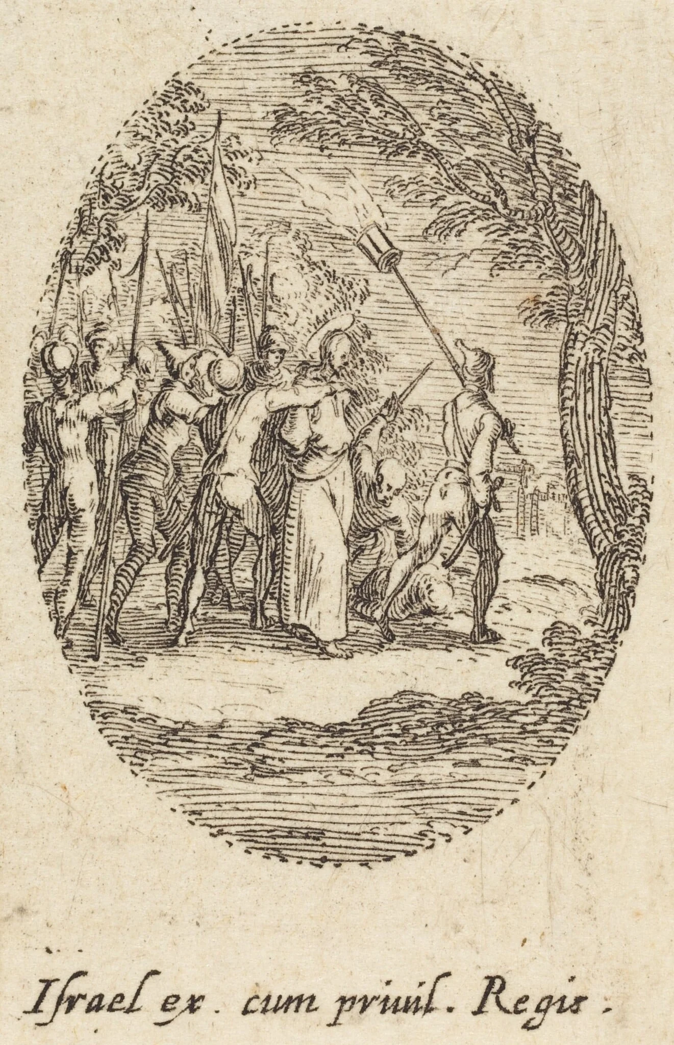 The Betrayal, by Jacques Callot, ink, 1631