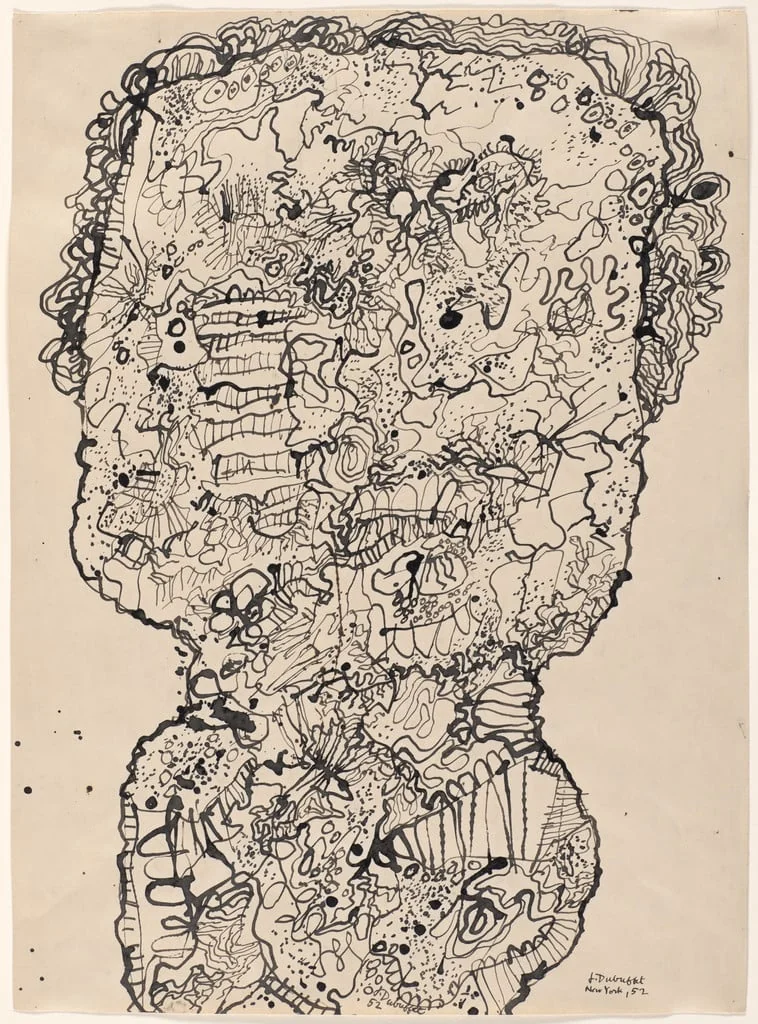 Untitled, by Jean Dubuffet, ink, 1952