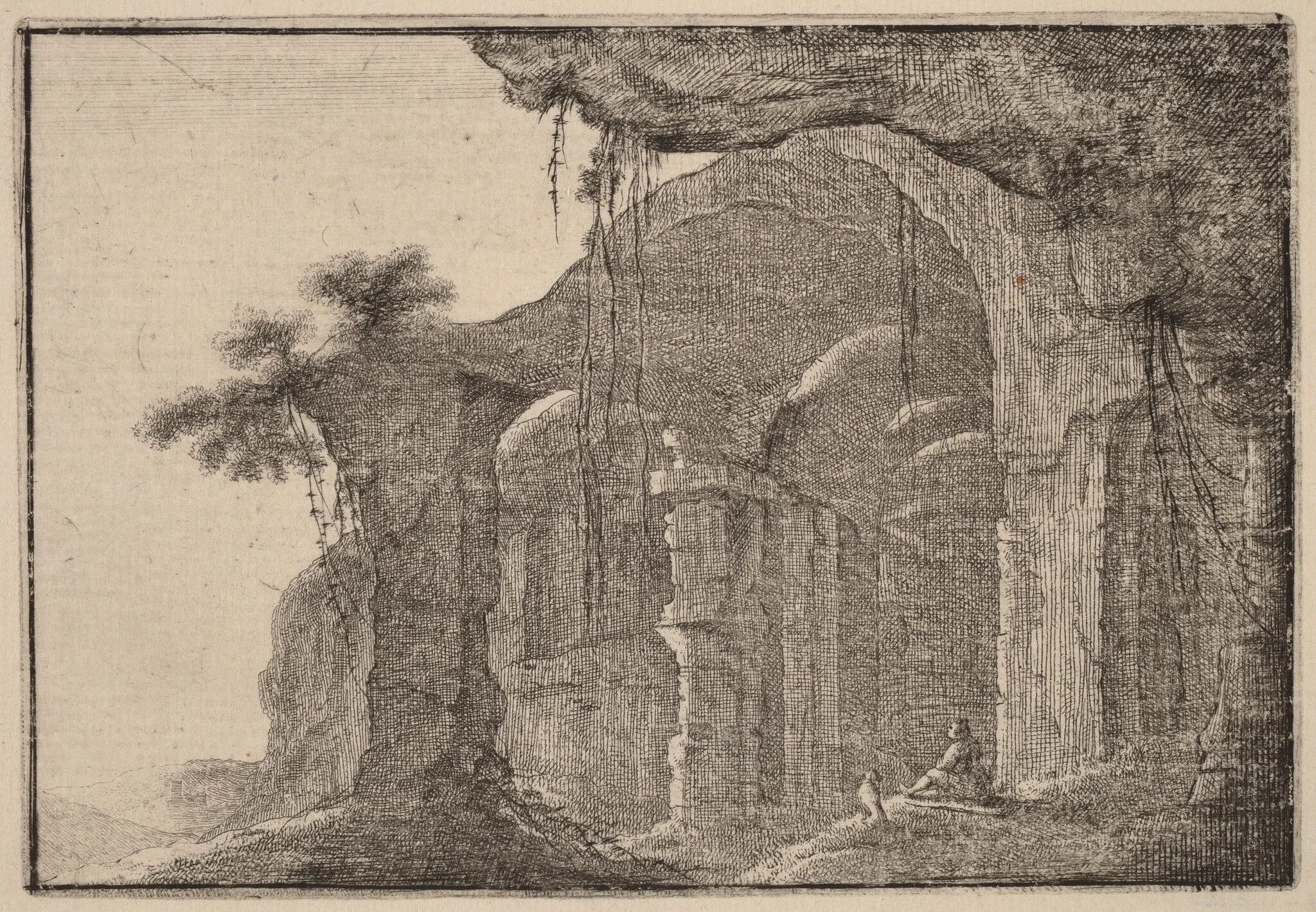 Ruins of an Amphitheater, by Gilles Neyts, ink, 1655