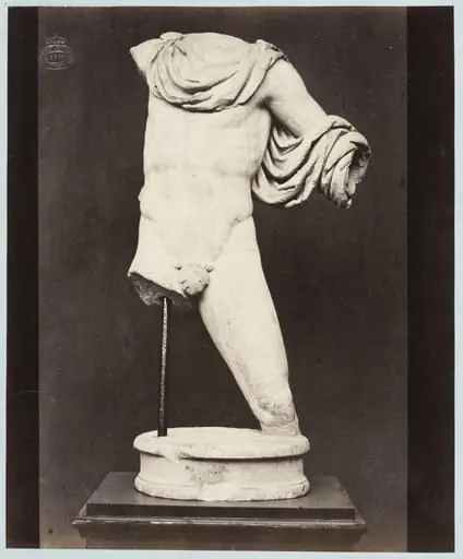 Fragment of a small marble statue