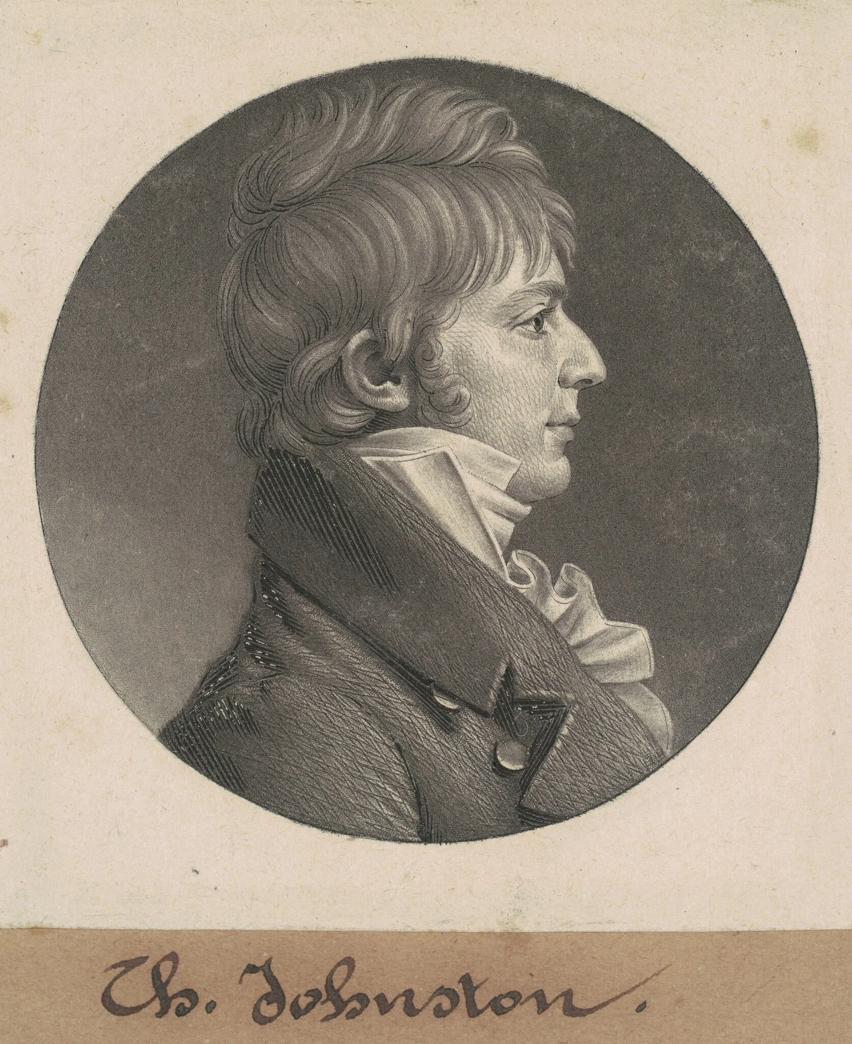 George Way, by Charles Balthazar Julien Févret de Saint-Mémin, ink, 1807