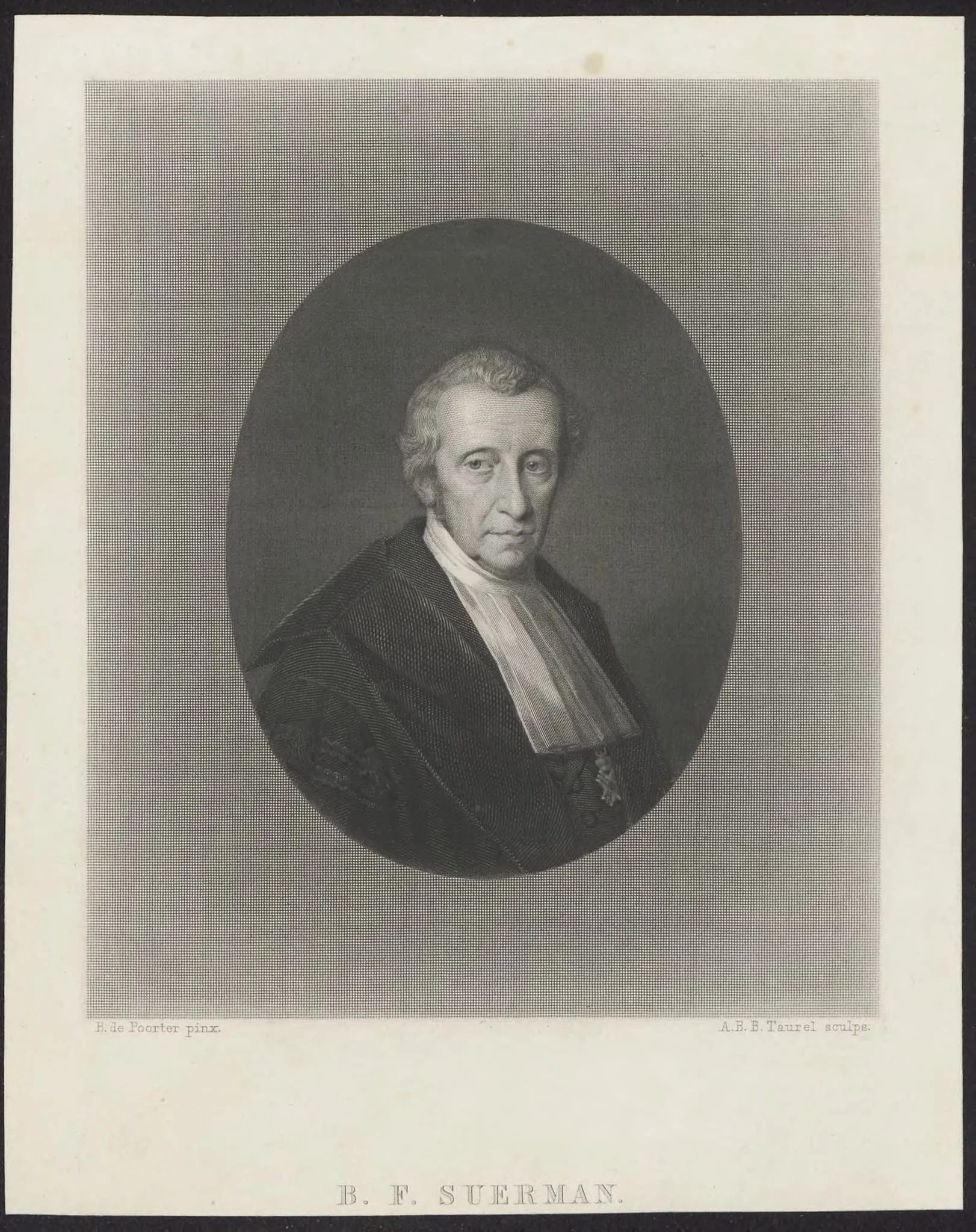 Portrait of B.F. SUERMAN, by André-Benoit, Taurel, unspecified, 1850