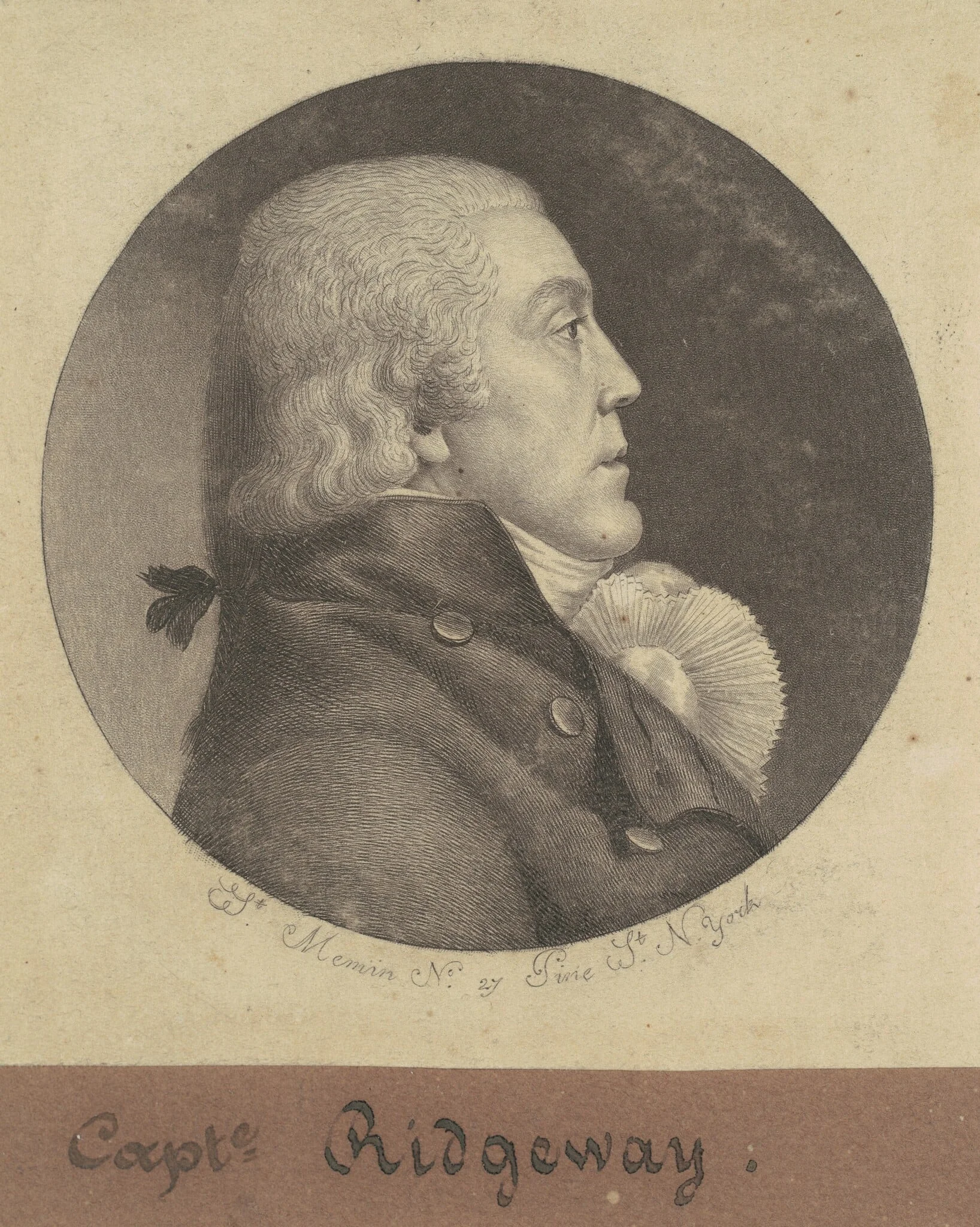 Jones Fawson, by Charles Balthazar Julien Févret de Saint-Mémin, ink, 1797