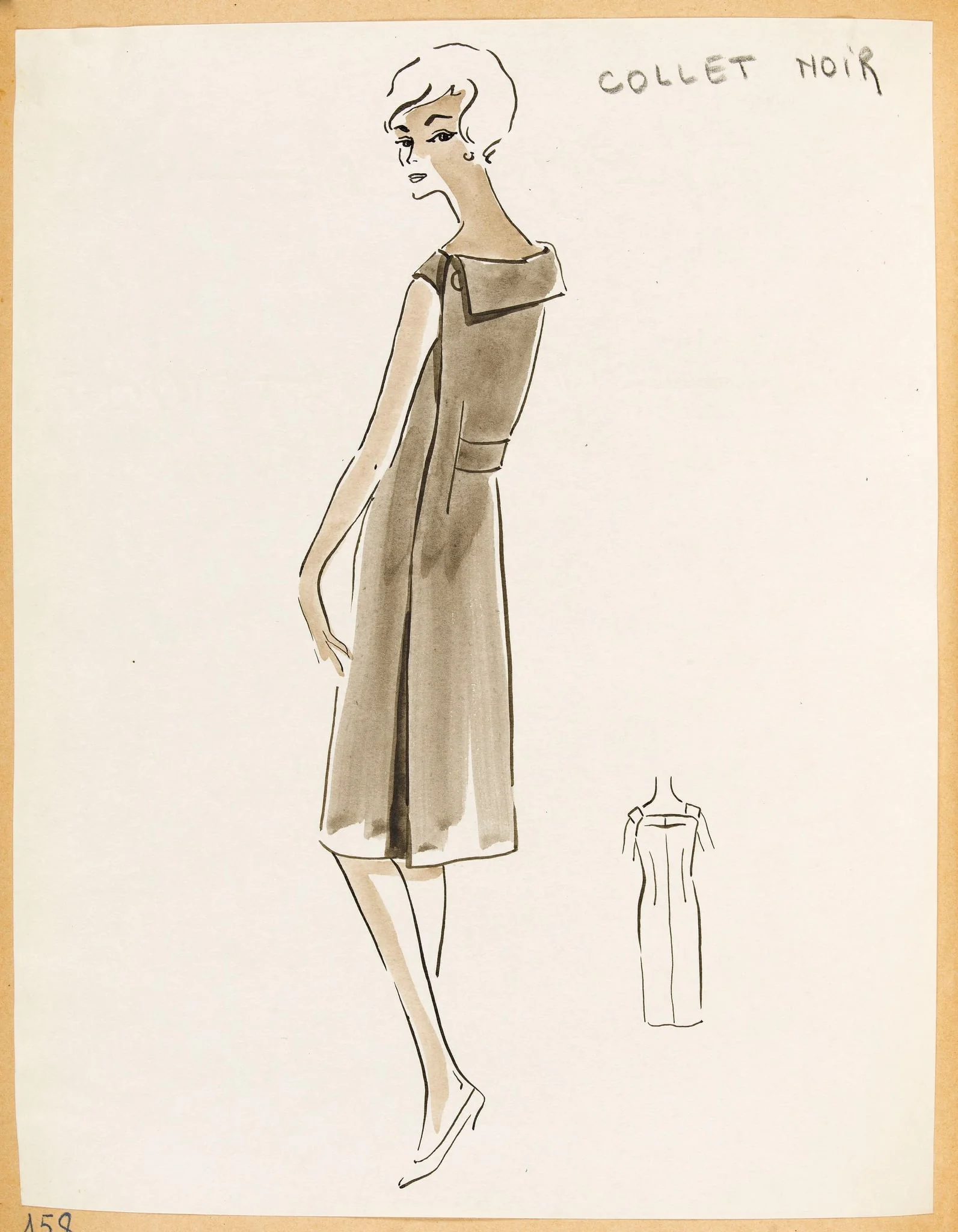 Collet noir, by Marie-Louise Carven, 1957