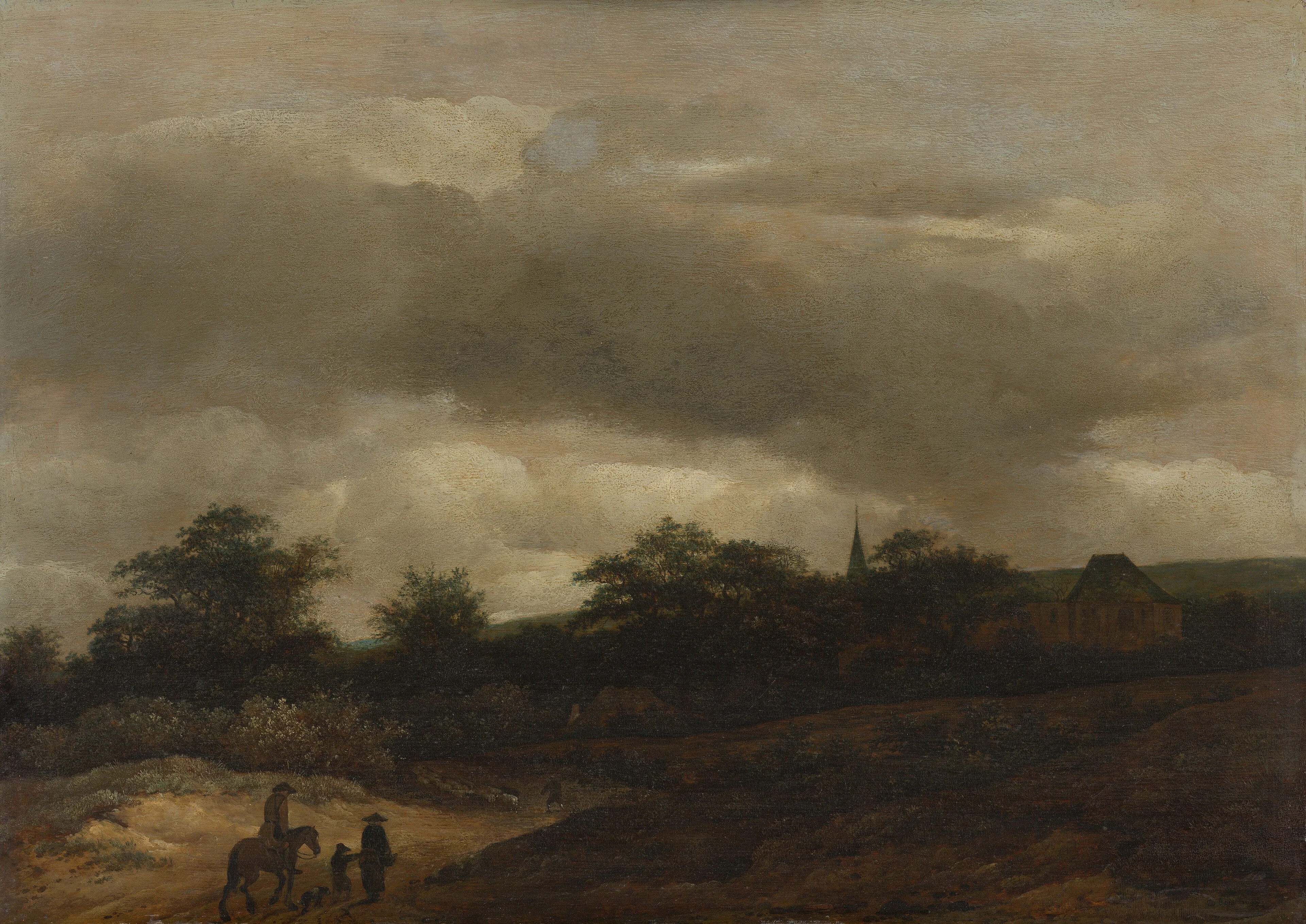 Dune Landscape with Road and Church
