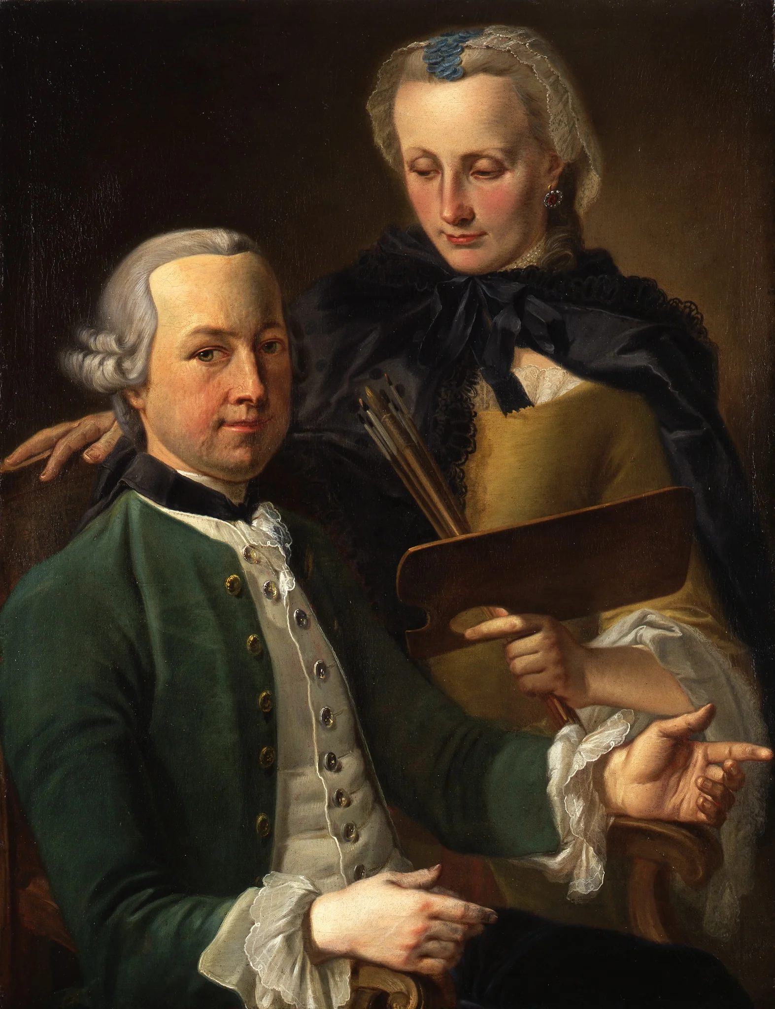 Self-Portrait with his Wife Marie-Sybille, born Krumm