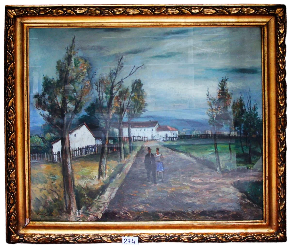 Seară de toamnă (Împrejurimile Buzăului), by Adam Bălțatu, unspecified, 1930