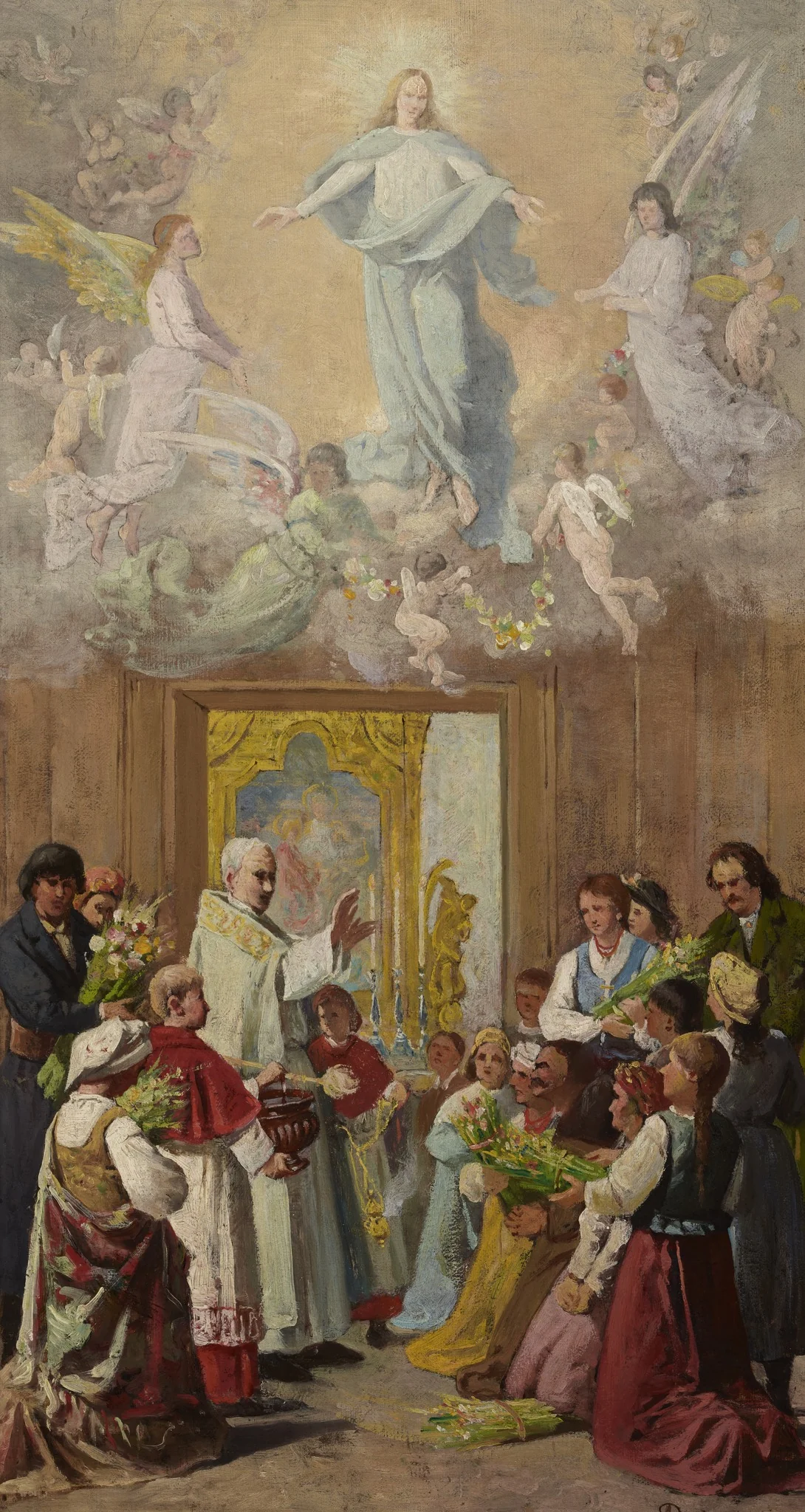 Feast of Our Lady of Herbs, by Antoni Gramatyka, oil, 1891