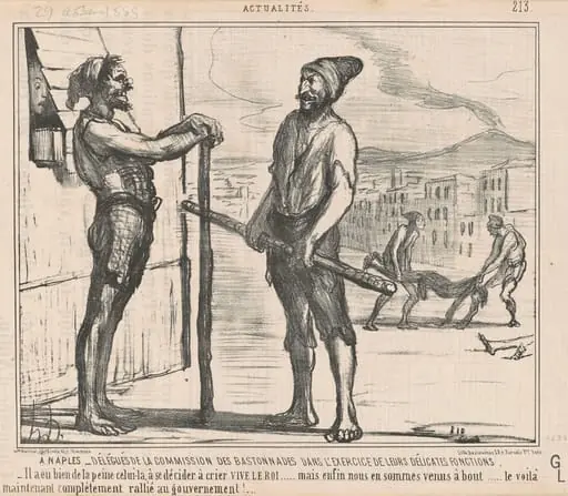 A Naples: Délégués de la commission ...