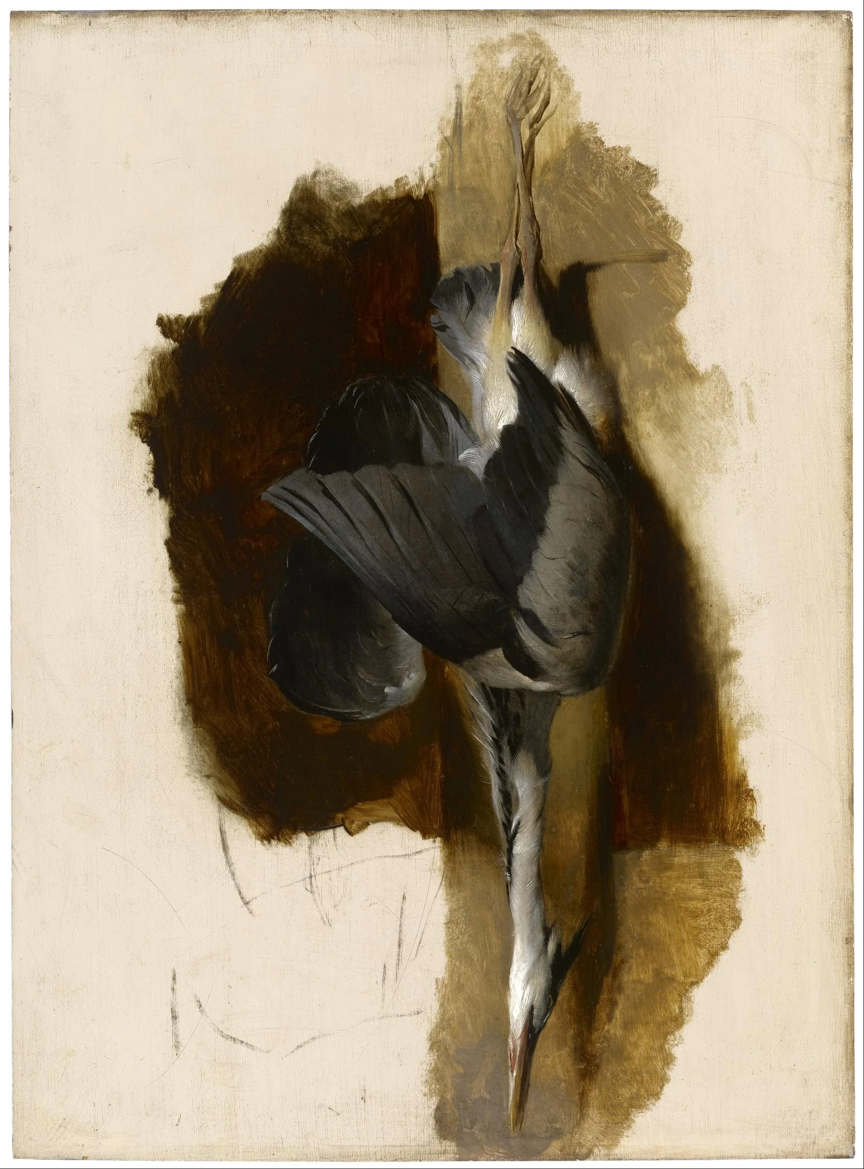 Study of a Dead Heron, by Edwin Landseer, oil, 1832
