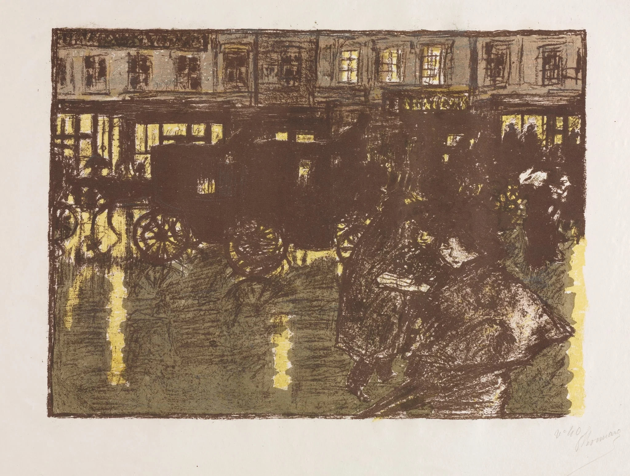 Street at Evening in the Rain, by Pierre Bonnard, 1899
