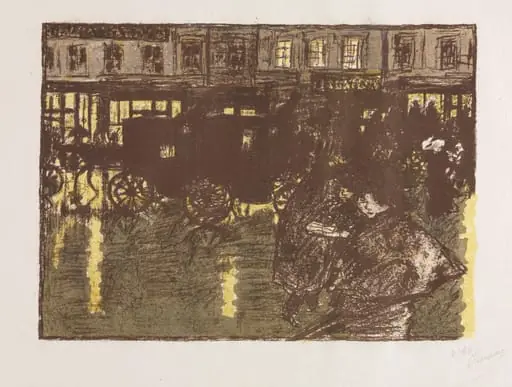 Street at Evening in the Rain