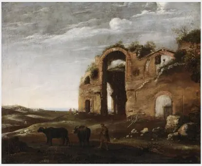 Landscape with the Ruins of the Baths of Diocletian, Rome