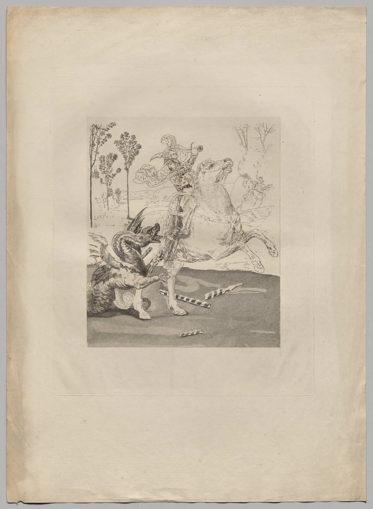 St. George and the Dragon (1), by Claude-Ferdinand Gaillard, 1885