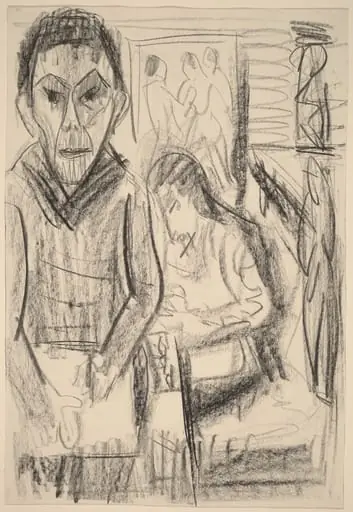 Self-Portrait in the Studio (Selbstbildnis im Atelier)