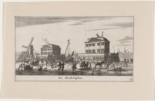 Winter Scene in the Blockhouses in Amsterdam