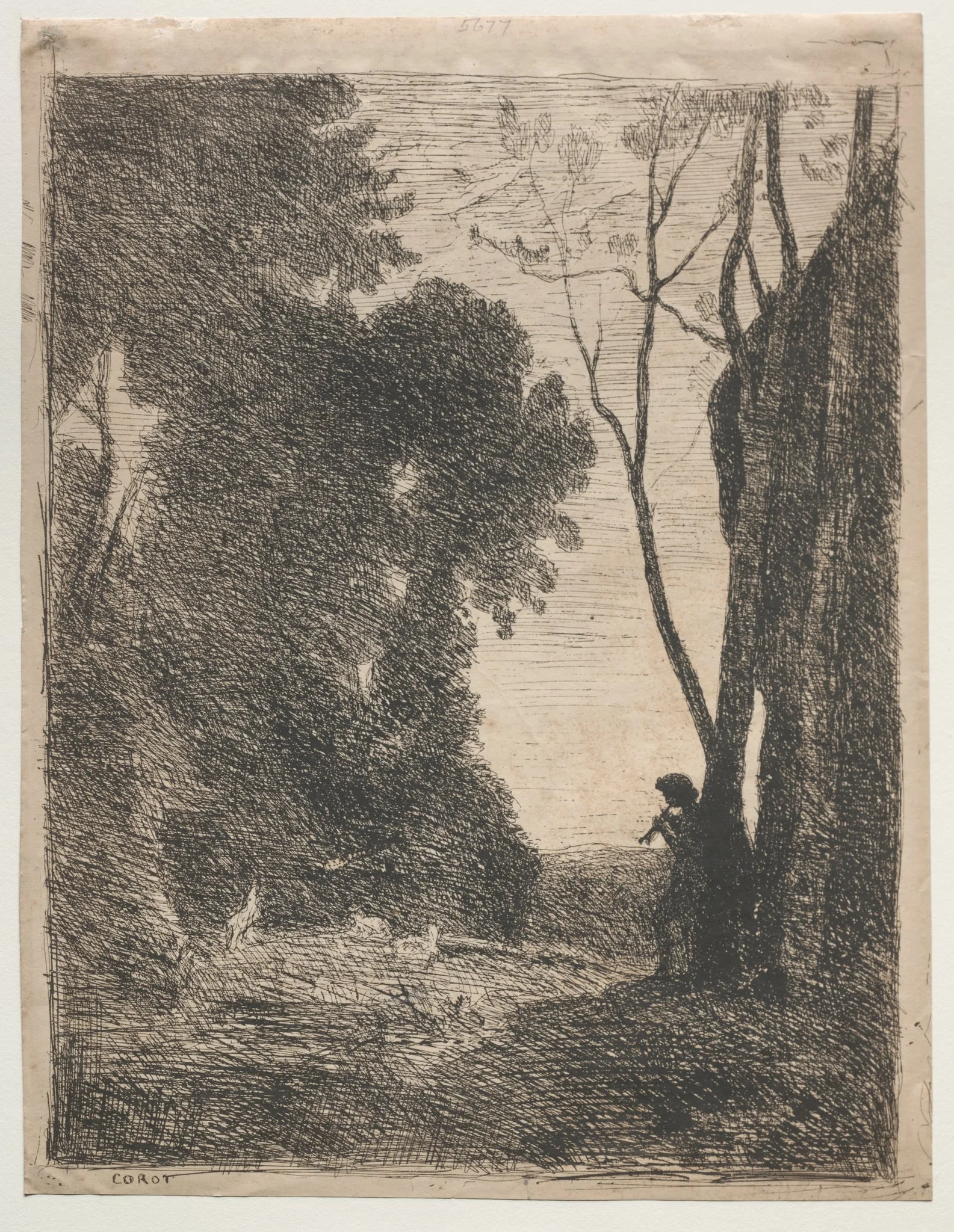 The Little Shepherd, by Jean Baptiste Camille Corot, 1855