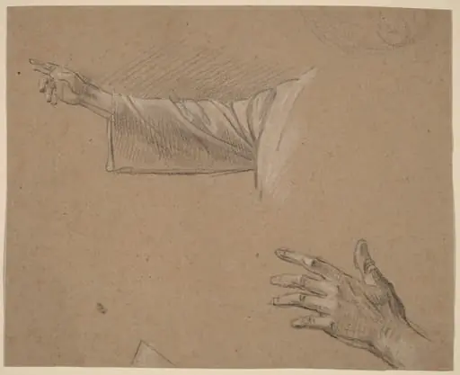 Study of a Right Arm and a Left Hand