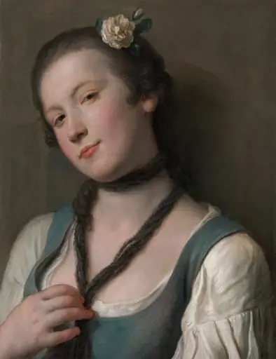 A Girl with a Flower in Her Hair