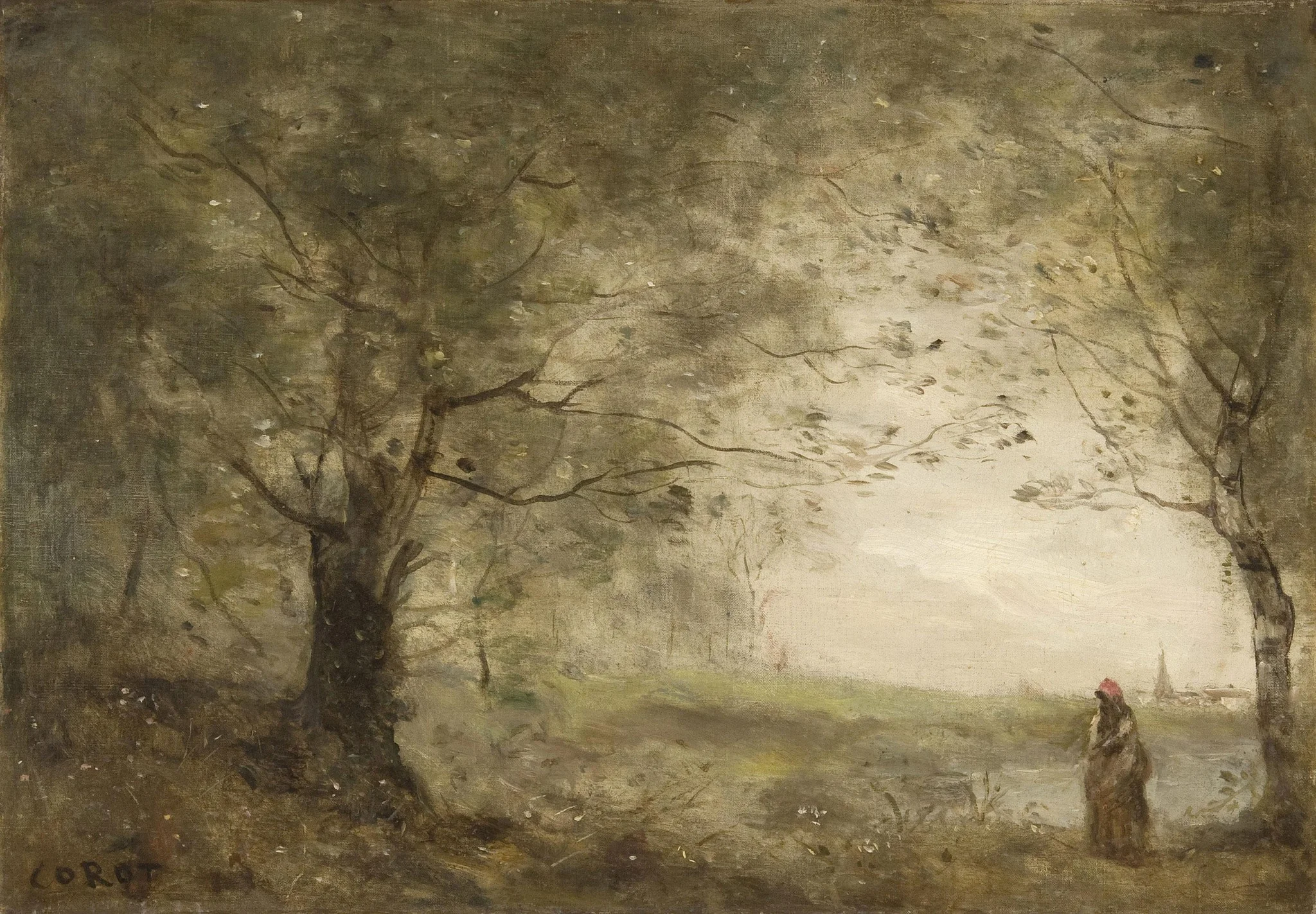 Landscape with a Distant Village Spire