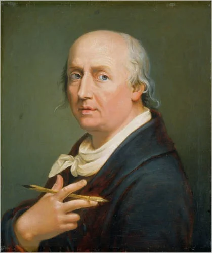 Self portrait of Johann Heinrich Wilhelm Tischbein (1751-1829), by Johann Heinrich Wilhelm Tischbein, oil, 1810