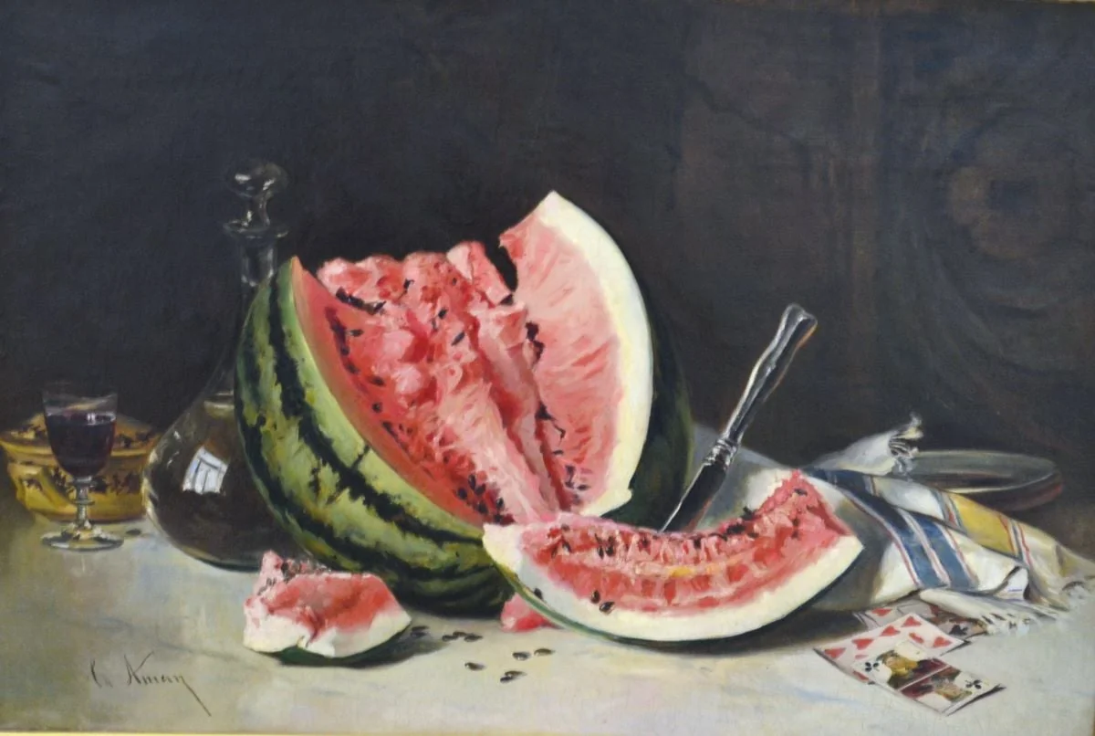 Natură moartă cu pepeni, by Theodor Aman, 1871