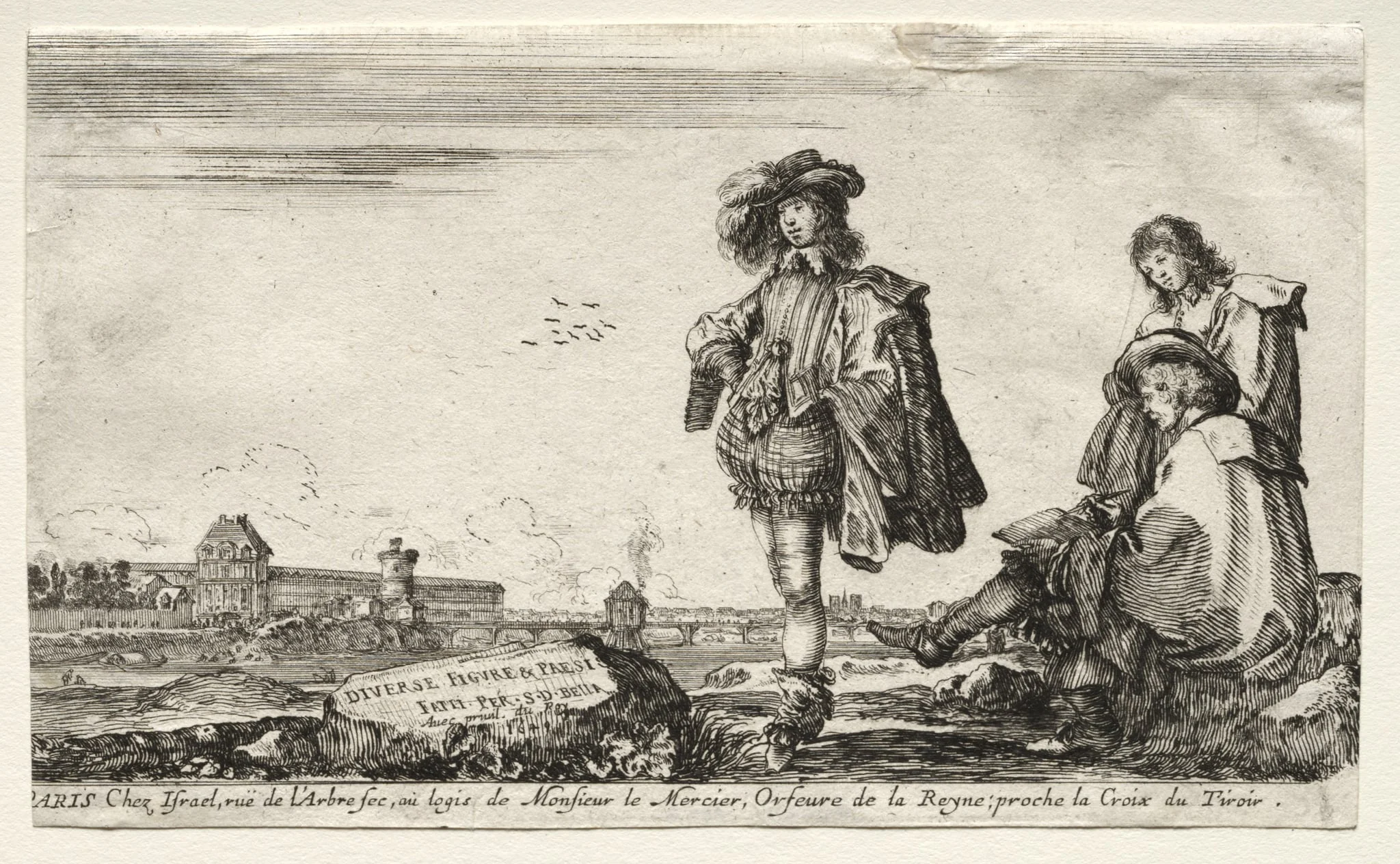 Various Figures and Landscapes, by Stefano Della Bella, 1649